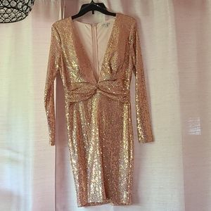 Rose Gold Sequin Dress